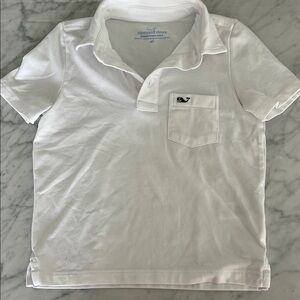 Vineyard Vines White Polo Classic Cotton Top